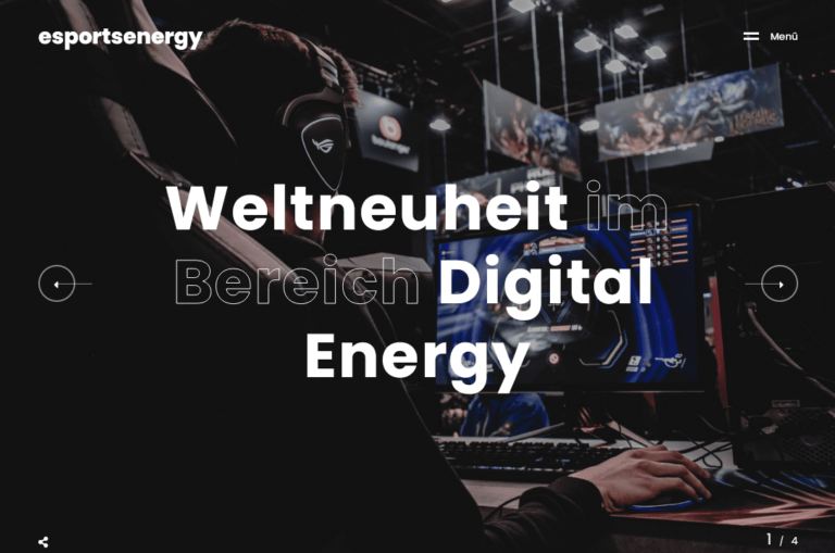 Projekt esportsenergy – Website von ADNAYA Marketing